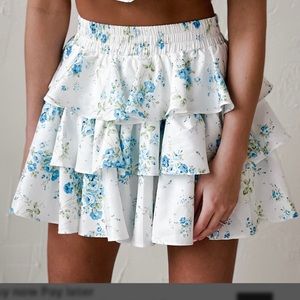 Ruffle Floral Skirt